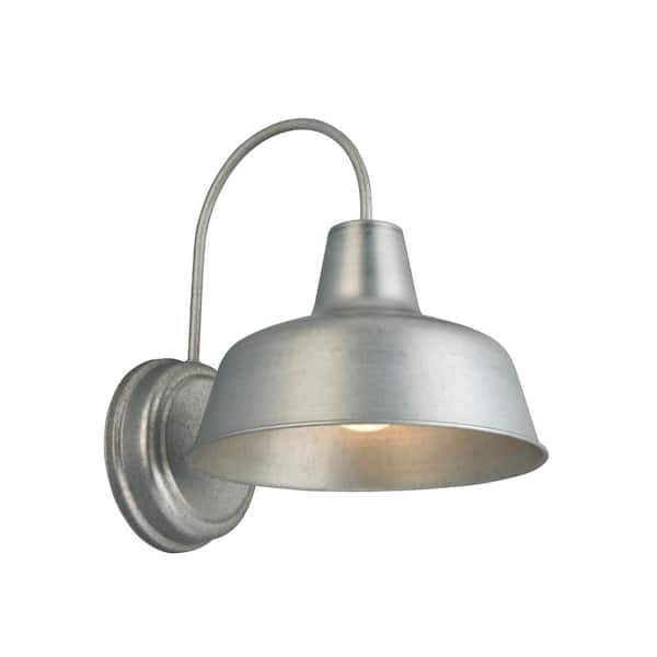 Design House Mason 1-Light Galvanized Outdoor Wall Light Sconce