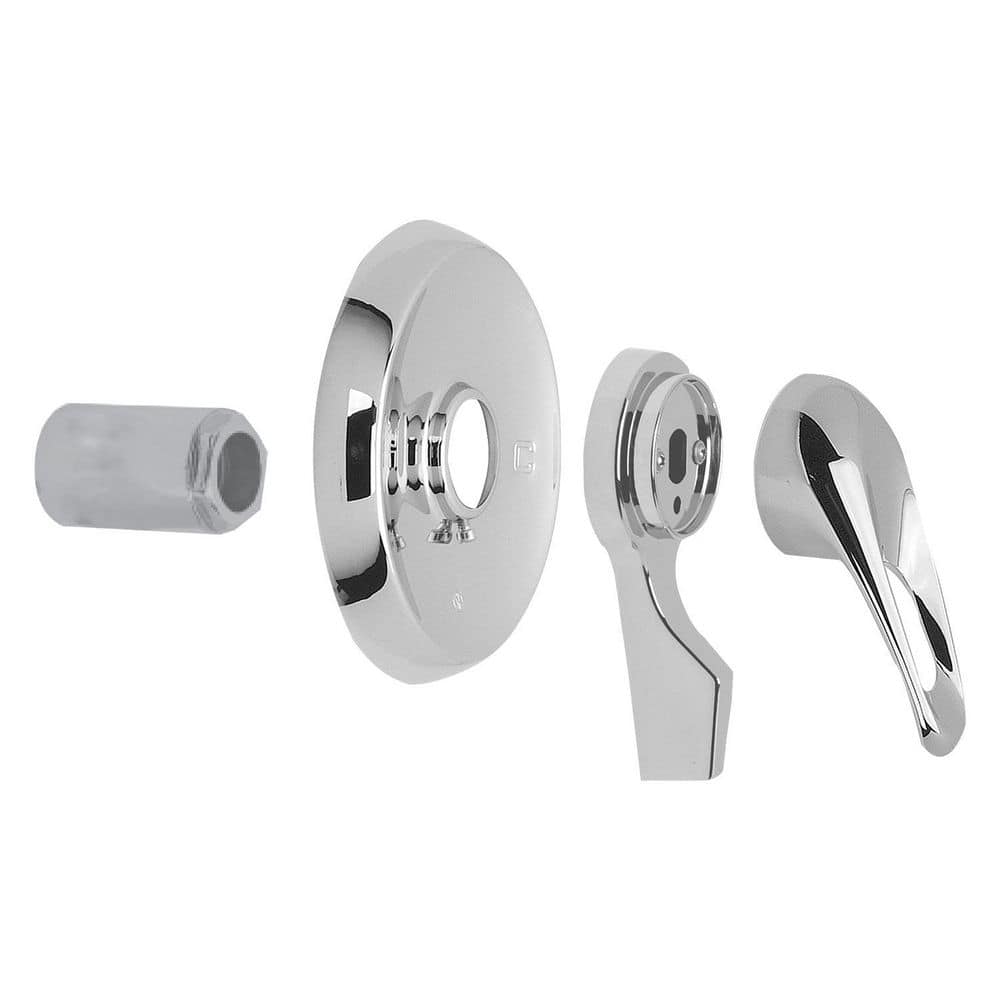 Satin Nickel Single Lever Shower Trim Kit with Loop Handle