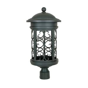 Ellington 1-Light Oil Rubbed Bronze Cast Aluminum Outdoor Weather Resistant Post Light with No Bulb Included