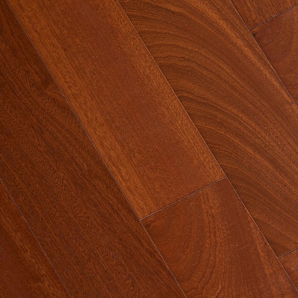 HOMELEGEND Matte Chamois Mahogany 3/8 in. Thick x 5 in. Wide x Varying Length Click Lock Hardwood Flooring (19.69 sq. ft. / case)