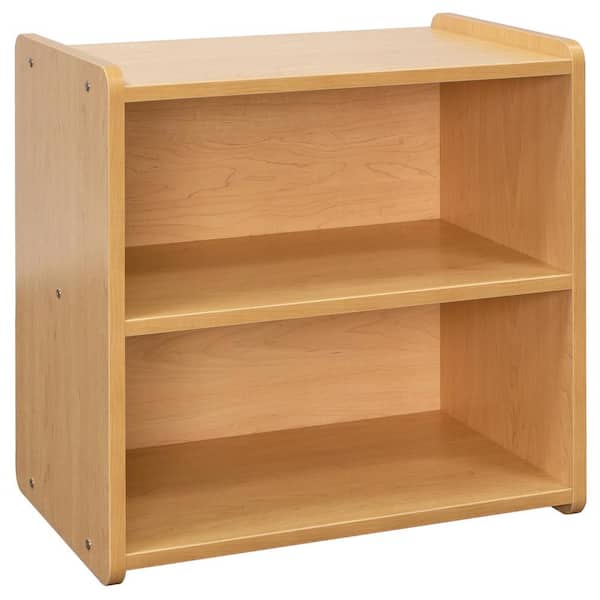 TOT MATE - 24" W x 15" D x 23.5" H 2-Level Laminate Toddler Storage Shelf (Maple), Kids Toy Storage Organizer, Ready-To-Assemble