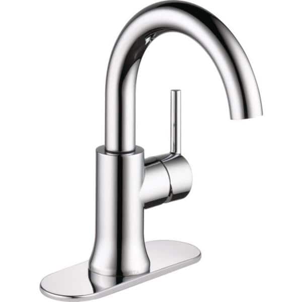 Chrome Single Hole Modern Brass Bathroom Faucet
