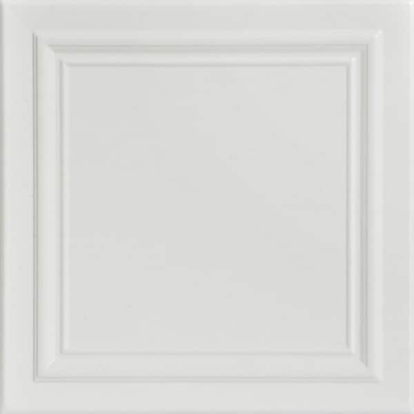 A La Maison Ceilings Line Art Dove White 1.6 ft. x 1.6 ft. Decorative Foam Glue Up Ceiling Tile (21.6 sq. ft./Case)