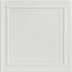 Line Art Dove White 1.6 ft. x 1.6 ft. Decorative Foam Glue Up Ceiling Tile (21.6 sq. ft./Case)