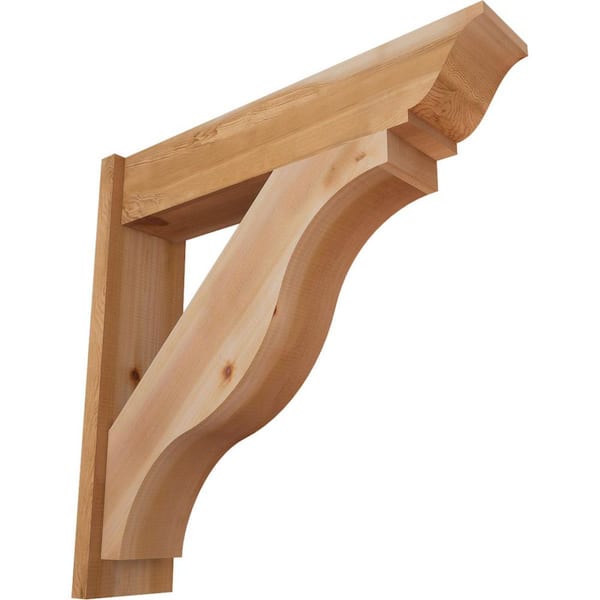 Ekena Millwork 8 in. x 32 in. x 32 in. Western Red Cedar Fuston Traditional Smooth Outlooker