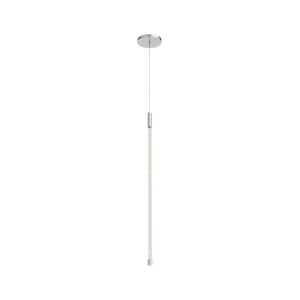 Motif 27 in. 1 Light 9-Watt Chrome Integrated LED Pendant Light