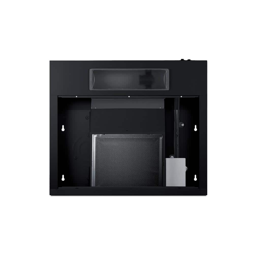 Summit Black Stainless Steel Convertible Under Cabinet Range Hood