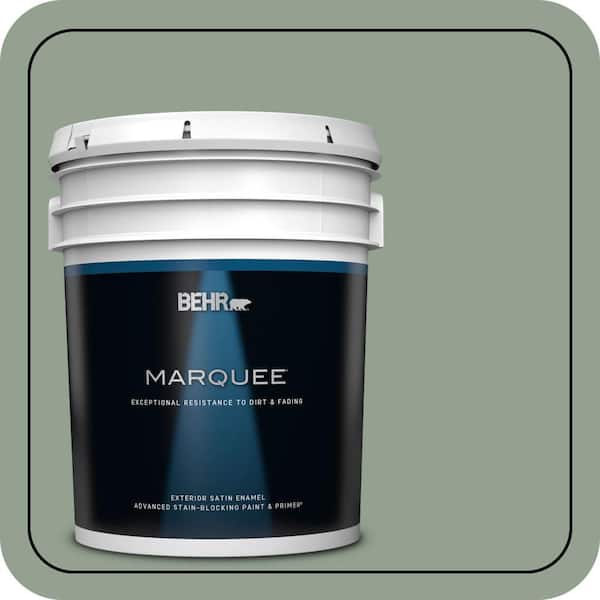 BEHR MARQUEE 5 gal. #N400-4 Forest Path Satin Enamel Exterior Paint & Primer