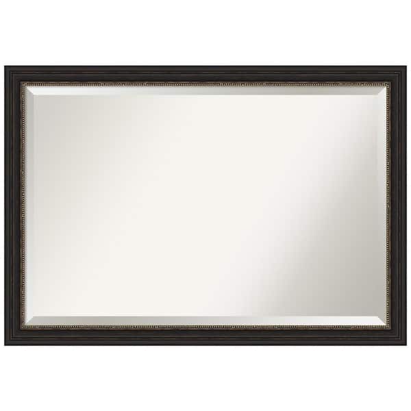 Amanti Art Accent Bronze Narrow 39.5 in. H x 27.5 in. W Framed Wall Mirror