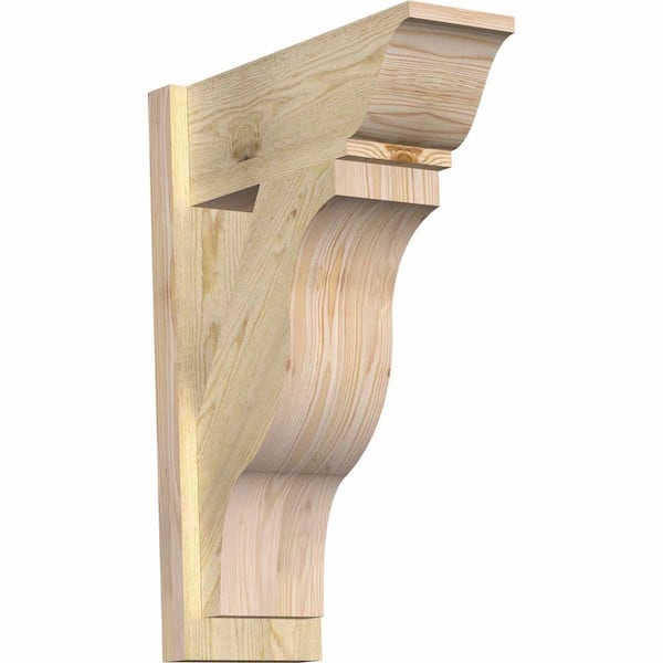 Ekena Millwork 8 in. x 28 in. x 20 in. Douglas Fir Fuston Traditional Rough Sawn Outlooker