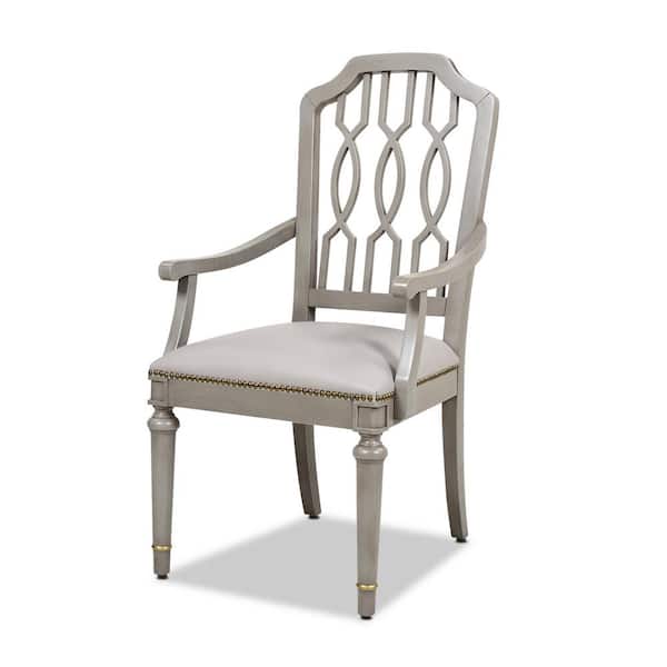Jennifer Taylor Dauphin Geometric, Upholstered Dining Chair With Arms