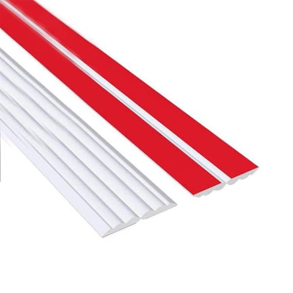1.6 in. W x 20 ft. L Self-Adhesive PVC Flexible Baseboard Moulding Trim Inside/Outside Corner Trim, White