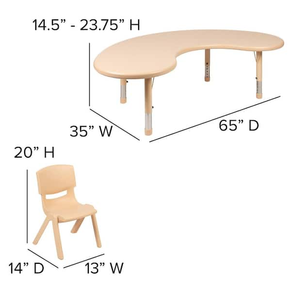 Carnegy Avenue 23.75 in. Natural Kids Table