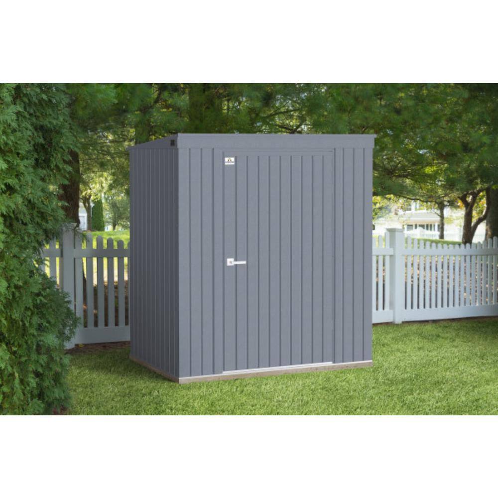 Elite Anthracite Steel Storage Shed with High Gable Roof