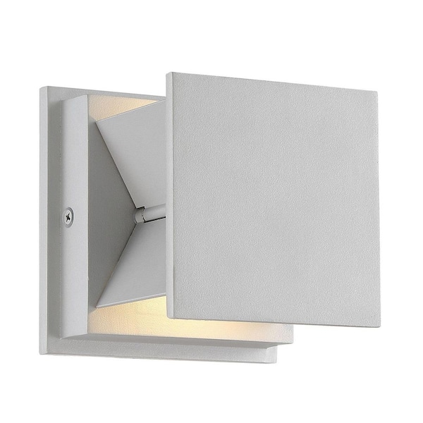 George Kovacs Baffled 2-Light Gray LED Outdoor Light Wall Sconce
