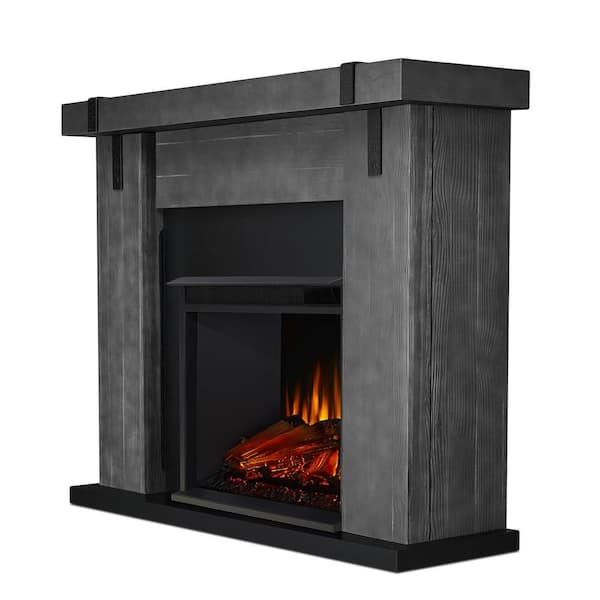 Real Flame Aspen 49 in. Freestanding Electric Fireplace TV Stand in Gray Barnwood