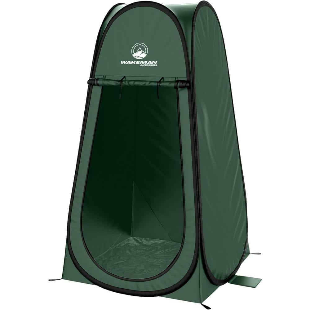 Modern 1-Person Polyester Pop Up Pod, Privacy Shower Tent, Dressing Room or Portable Toilet Stall w/Carry Bag in Green