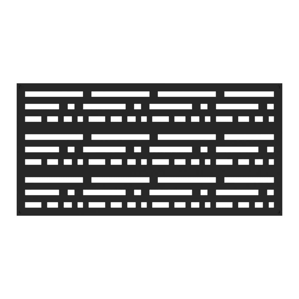 Morse Black Polypropylene Decorative Screen Panel, 2 ft. x 4 ft.