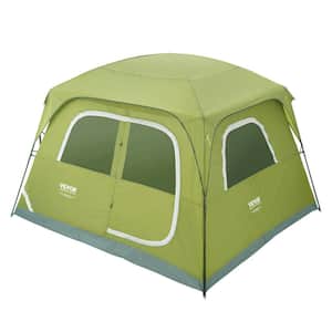 Camping Tent 10 ft. x 9 ft. x 6.5 ft. Pop Up Tent for 6-Person Easy Setup Waterproof Backpacking Tent