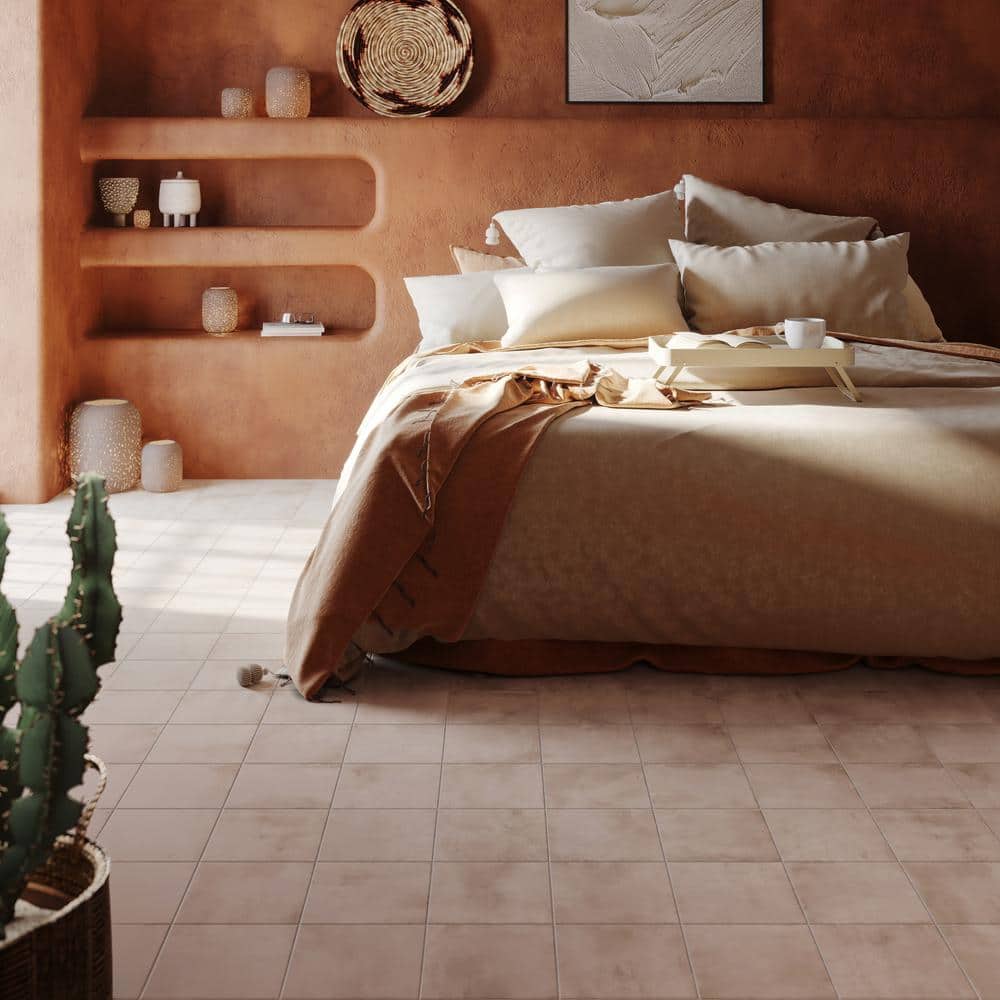Terra Crema 8x8 Matte Porcelain Floor and Wall Tile