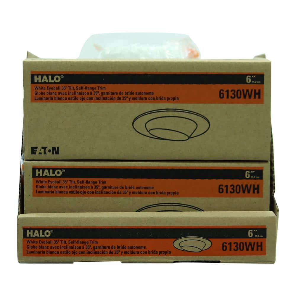 Halo 6-Inch White Gloss Aluminum Eyeball Trim