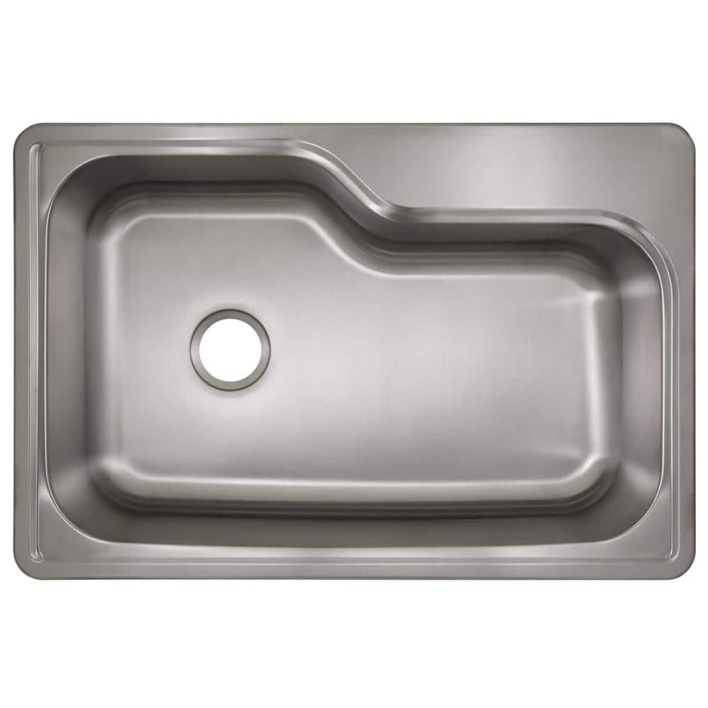 Sleek 33" Stainless Steel Single Bowl Kitchen Sink