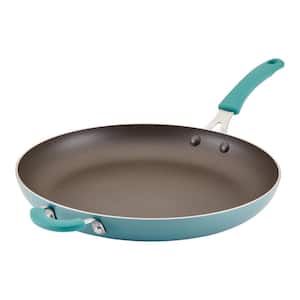 Cook plus Create 14 in. Aluminum Nonstick Frying Pan in Agave Blue