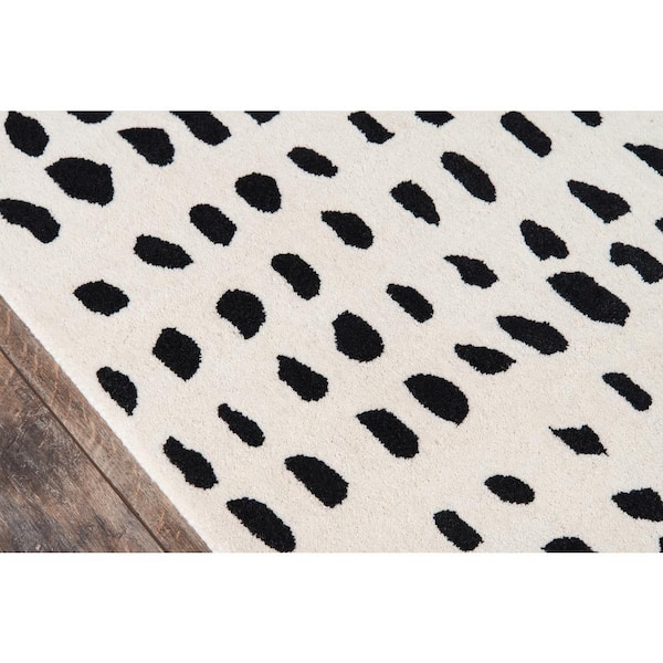 Delmar Boho Dots Ivory 9 ft. x 12 ft. Area Rug