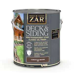 1 gal. Cordovan Brown Exterior Deck and Siding Semi-Transparent Stain