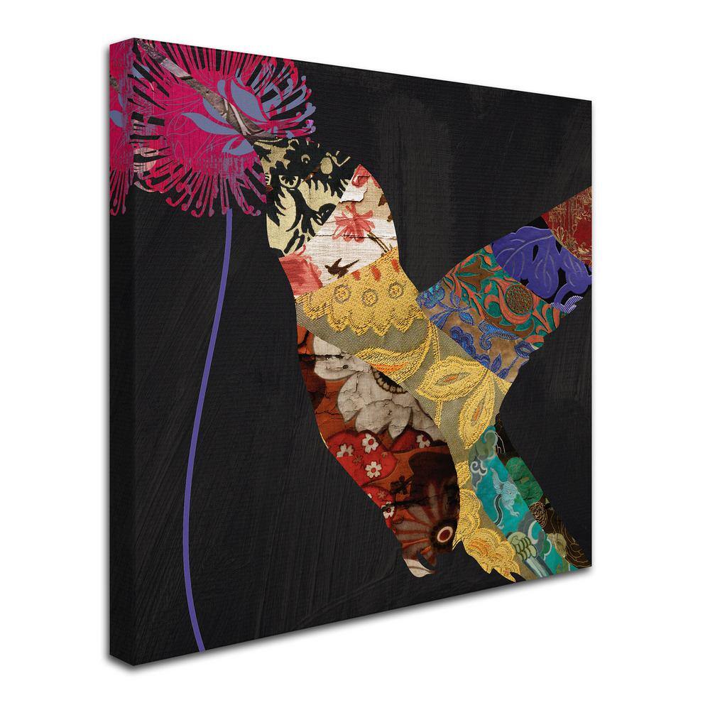 Hummingbird Brocade II Multicolor Canvas Graphic Art