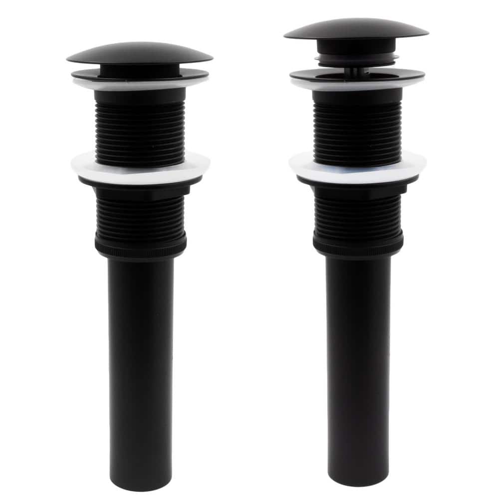 Matte Black Brass Universal Bathroom Sink Pop-Up Drain