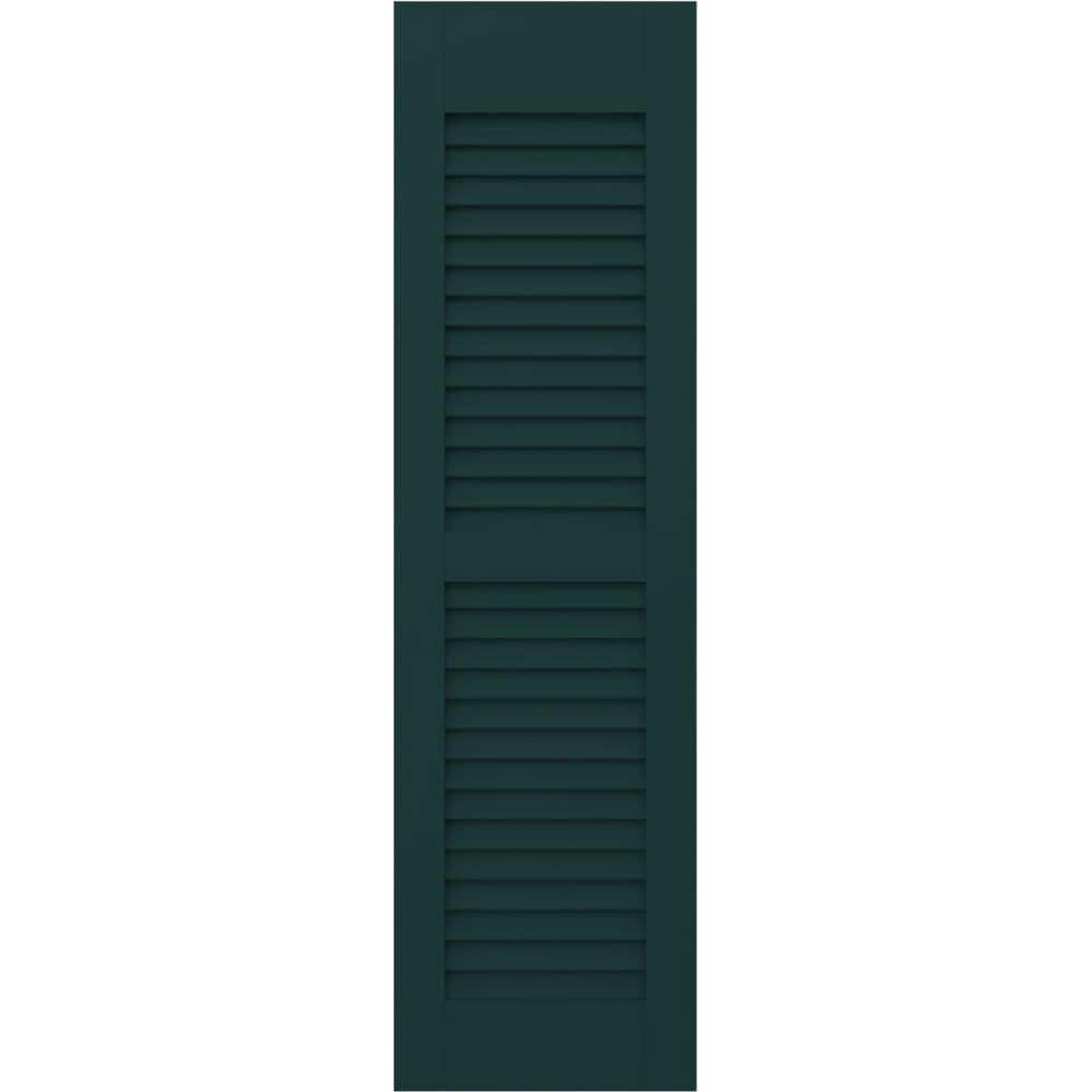 18 in. W x 42 in. H Americraft 2 Equal Louver Exterior Real Wood Shutters (Per Pair) in Thermal Green price history on PriceWatchPro