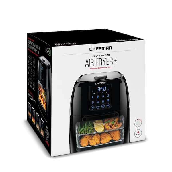 Best Buy: Chefman TurboFry 3.6 Qt. Analog Air Fryer, Dual Dial Control  Black RJ38-V3-DC35
