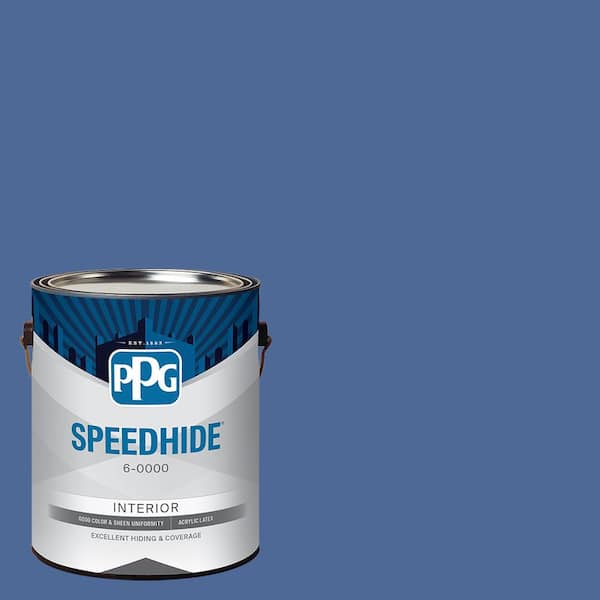 SPEEDHIDE 1 gal. PPG1166-6 Blue Odyssey Satin Interior Paint