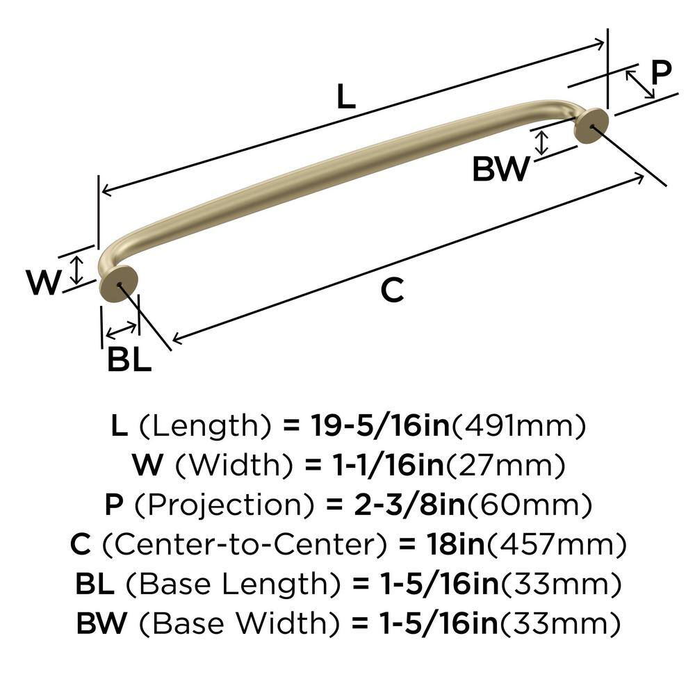 Golden Champagne Brushed Bronze Appliance Pull with Mounting Hardware