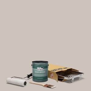 1 gal. #N200-2 Doeskin Gray Extra Durable Semi-Gloss Enamel Interior Paint & 5-Piece Wooster Set All-in-One Project Kit