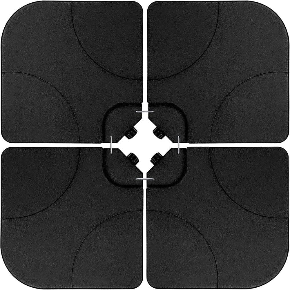 4-Pieces Cantilever Offset Patio Umbrella Base, 176 lb. Square Shaped Water
