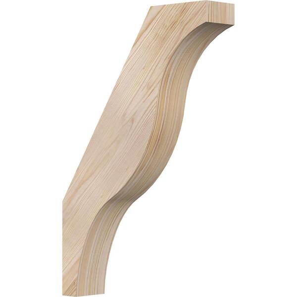 Ekena Millwork 3 1/2"W x 16"D x 24"H Funston Smooth Knee Brace, Douglas Fir