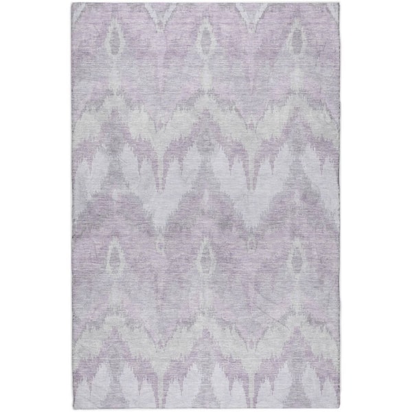 Dream Shag Premium Machine Washable Abstract ADS743 Lavender 9 ft. x 12 ft. Area Rug