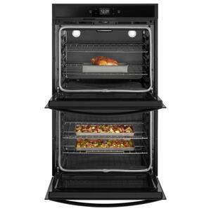 27 in. Double Electric Wall Oven in Black