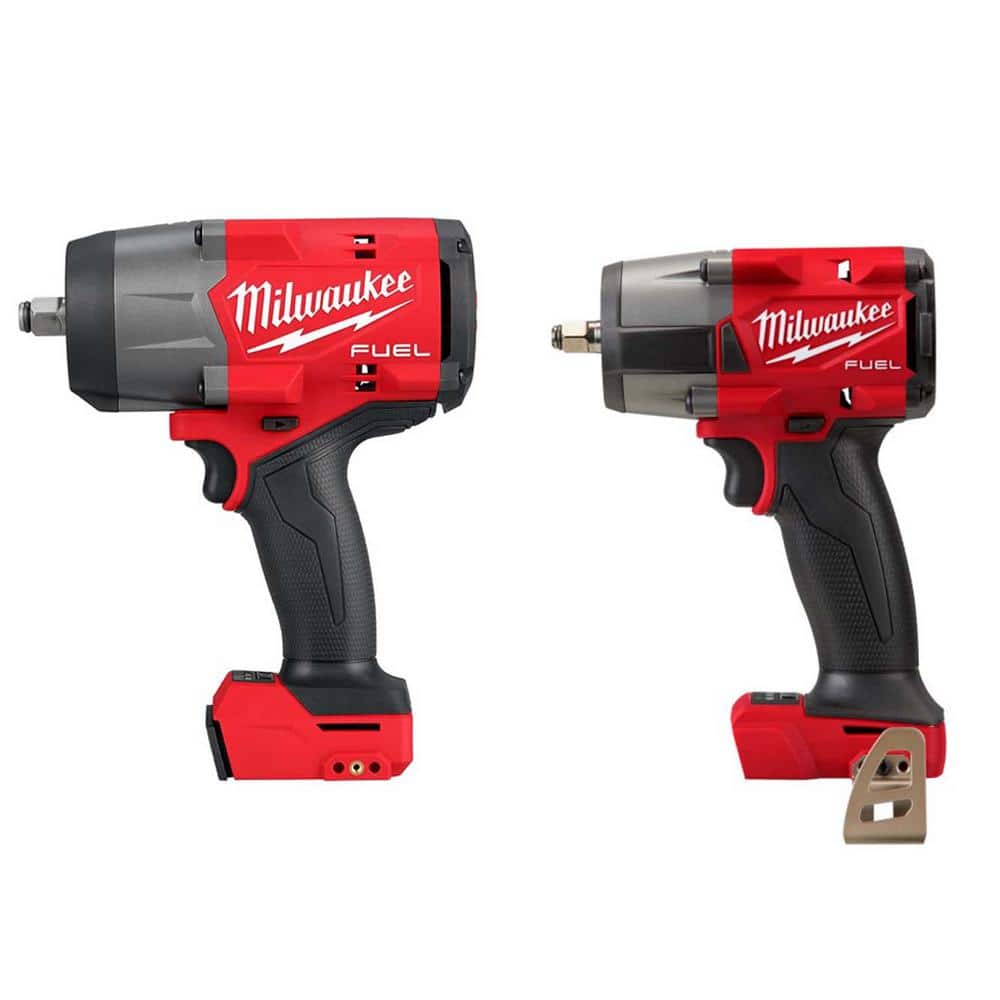 Milwaukee M18 FUEL 18V Lithium-Ion Brushless Cordless 1/2 in. and 3/8 in. Impact Wrench with Friction Ring (2-Tool) -  2967-20-2960-20