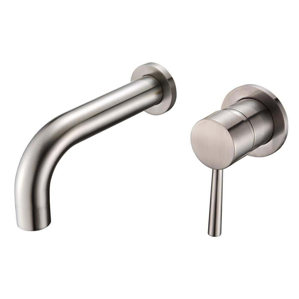 Modern Single Handle Wall Mount Roman Tub Faucet with Valve in Brushed Nickel price history on PriceWatchPro
