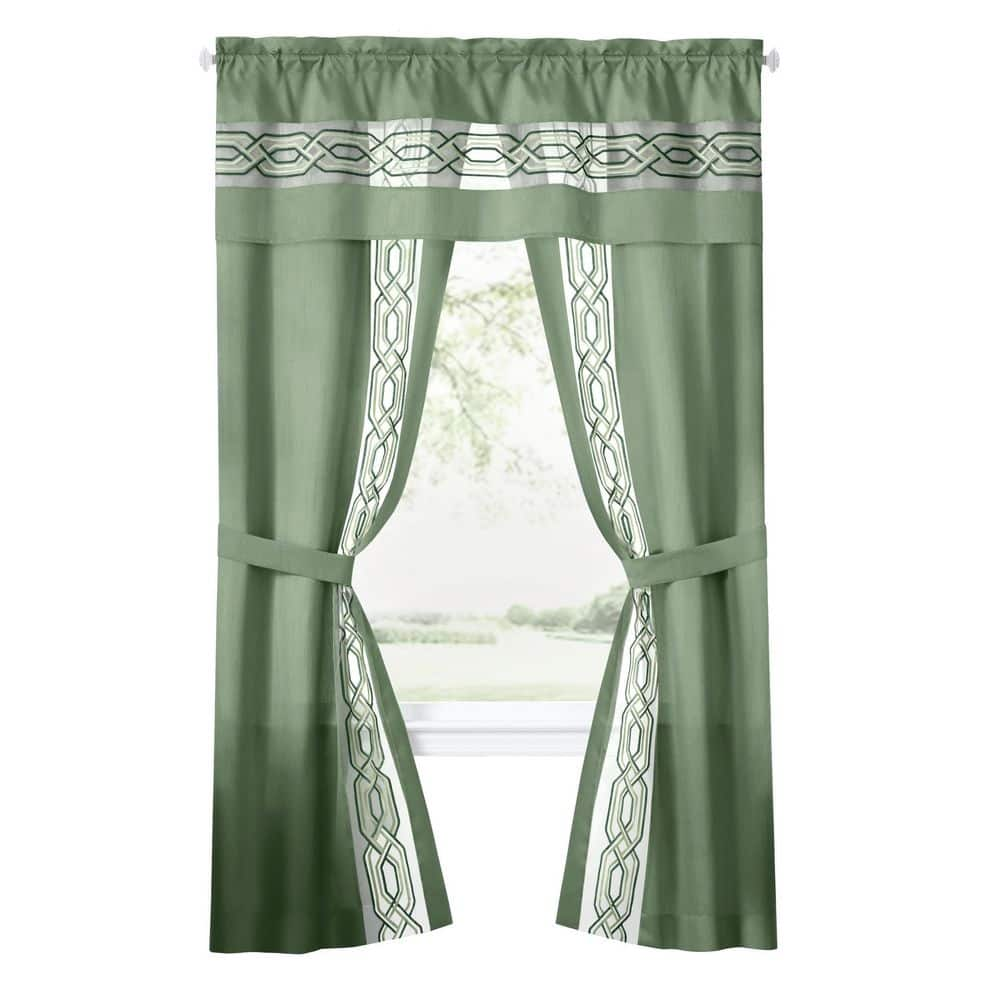 Buy Cozyland Long Crush Solid 2 Piece Polyester Window Curtain Set - 5ft,  Green Online at desertcartSeychelles