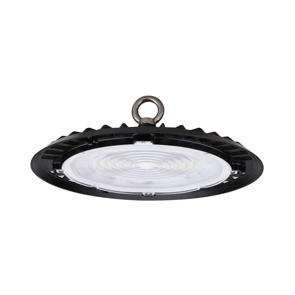 Feather 0.69 ft. 80 Watt Equivalent LED Black High Bay Light 5000 K