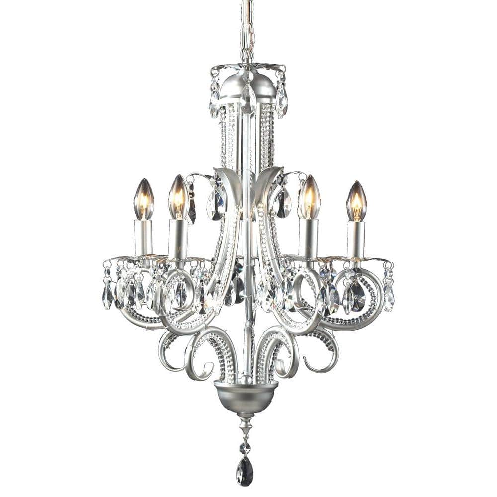 Filament Design Lawrence 5-Light Silver Incandescent Ceiling