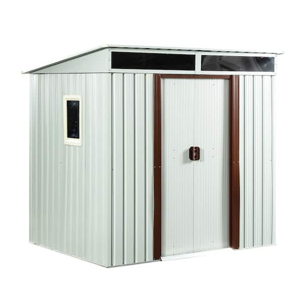 Boosicavelly 6 ft. W x 5 ft. D Outdoor Metal Storage Shed with Window (30 sq. ft.)