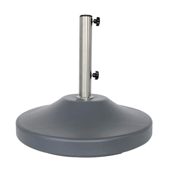 USW 24 in. Dia US Weight Fillable 120 lbs. Capacity Commercial Free Standing Patio Umbrella Base in Grey