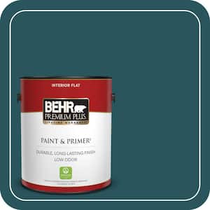1 gal. #MQ6-01 Ocean Abyss Flat Low Odor Interior Paint & Primer