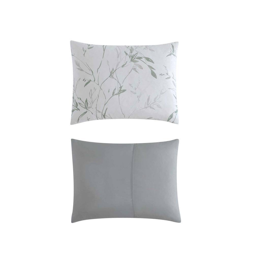Twin Green Microfiber Reversible Bedspread Set