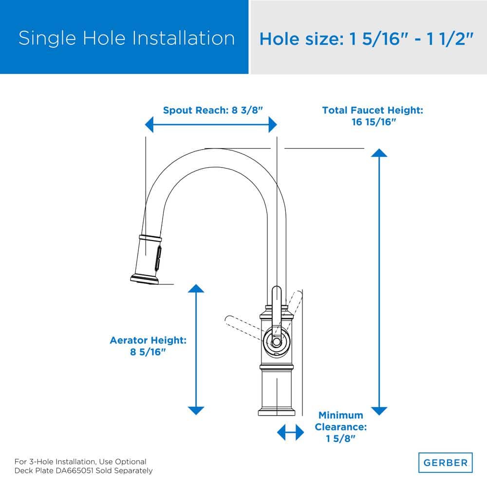 Kinzie Brushed Bronze Single Handle Pull-Down Kitchen Faucet